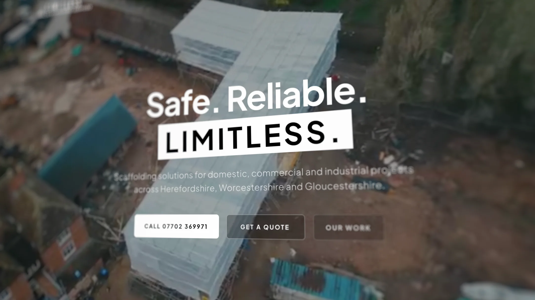 Limitless Scaffolding website preview